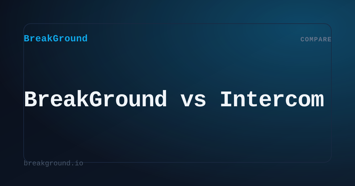 BreakGround vs Intercom | BreakGround