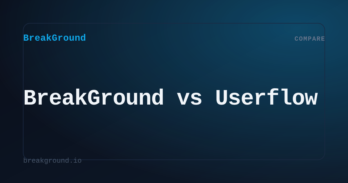 BreakGround vs Userflow | BreakGround