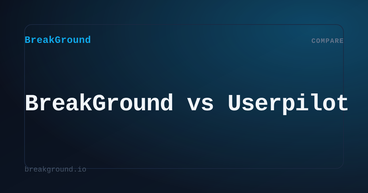 BreakGround vs Userpilot | BreakGround